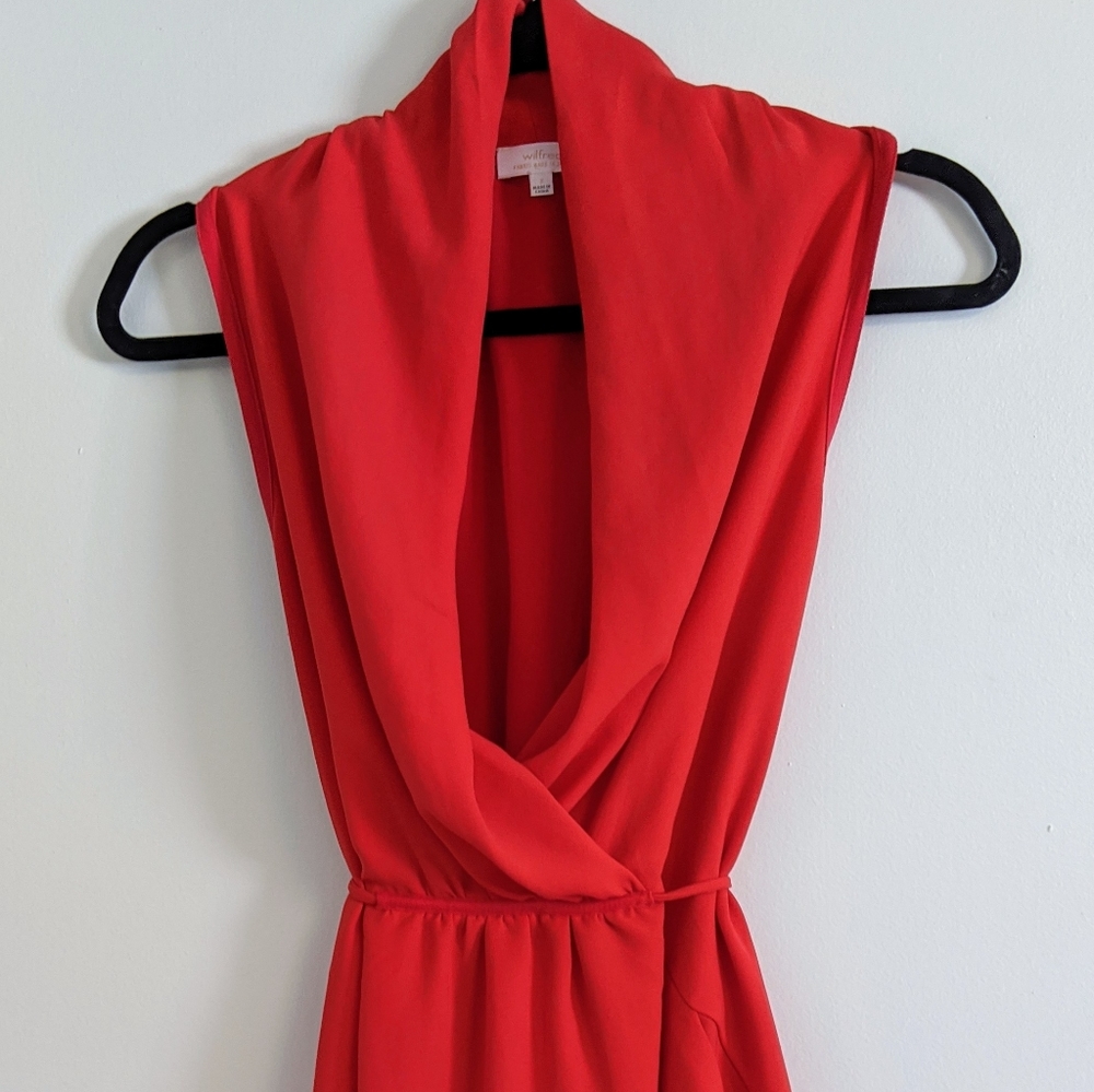 Red Wilfred belted mini dress